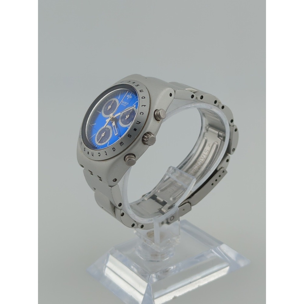 SWATCH WATCH HYPNOTIC IRONY CHRONOGRAPH - 35mm Case - 5.75" Bracelet -‎ Working - Picture 3 of 7